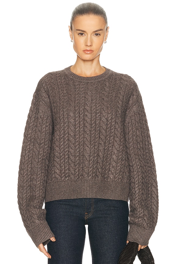 Acne Studios Virdis Mohair Sweater in Dark Grey Melange | FWRD