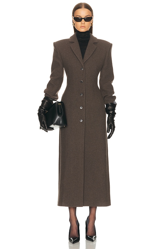 Magda Butrym Shearling Leather Jacket in Brown | FWRD