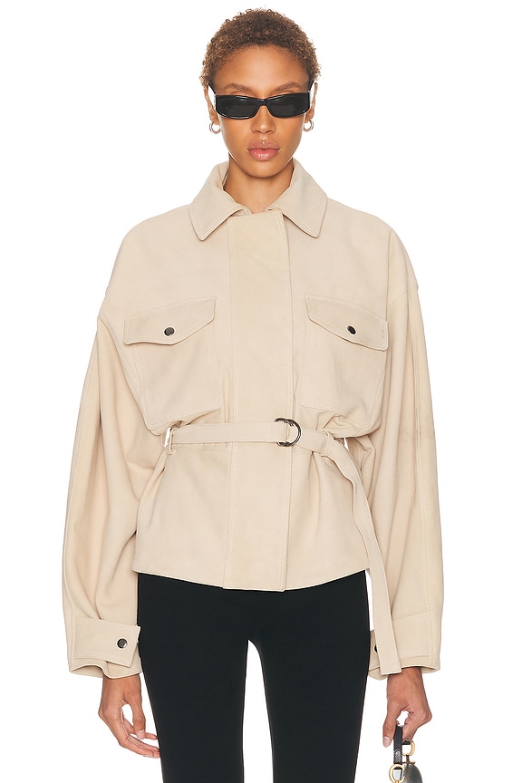 GRLFRND Jayden Distressed Leather Jacket in Dark Brown | FWRD