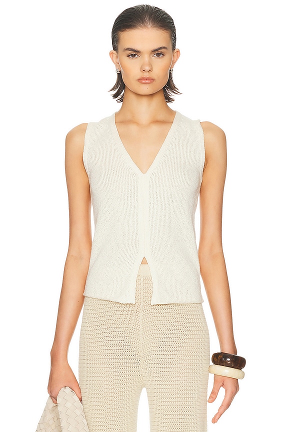Alexander Wang V-Neck Tank Top in Faded Black | FWRD