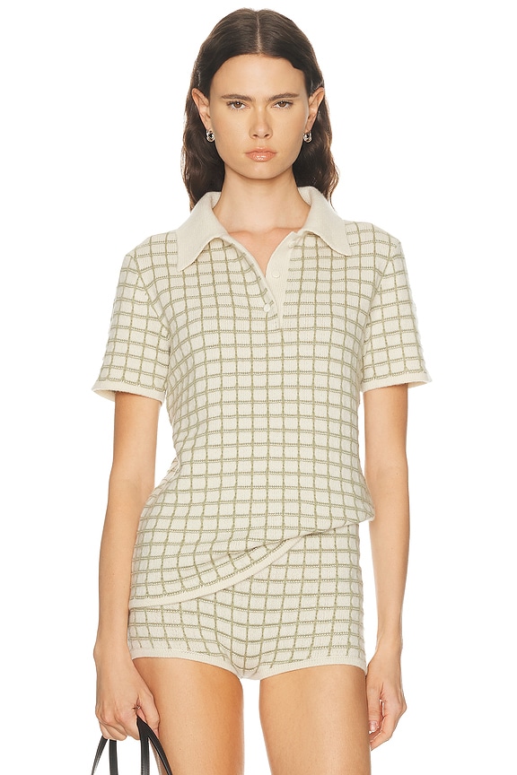 Miu Miu Short Sleeve Shirt in Kaki | FWRD