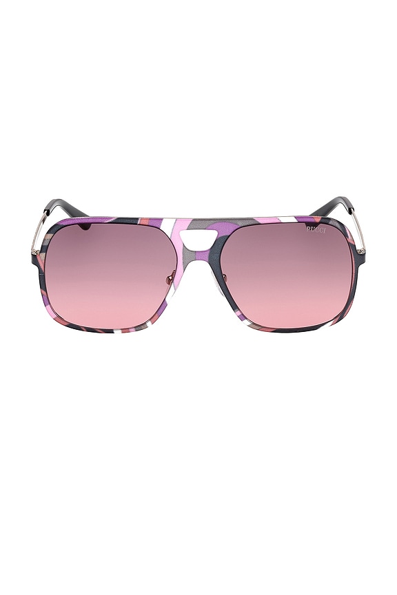 THE ATTICO Norma Sunglasses in Yellow Gold, Black, & Green