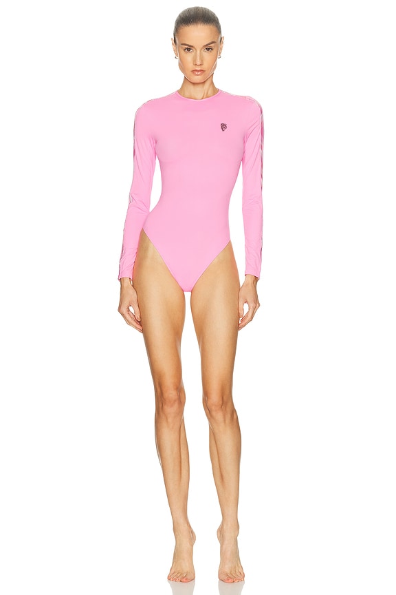 Dolce & Gabbana V-neck One Piece Swimsuit in Leopard | FWRD