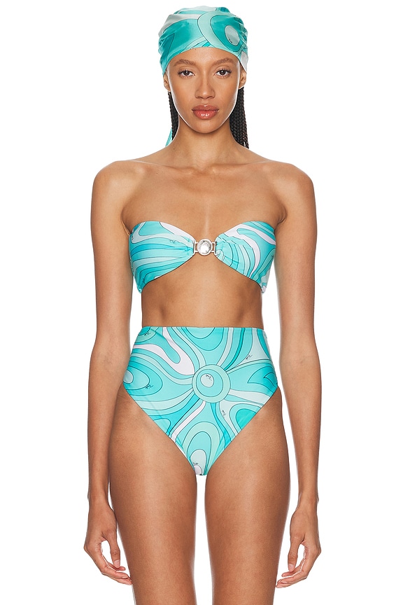 Emilio Pucci One Shoulder Onde One Piece Swimsuit in Lilla | FWRD