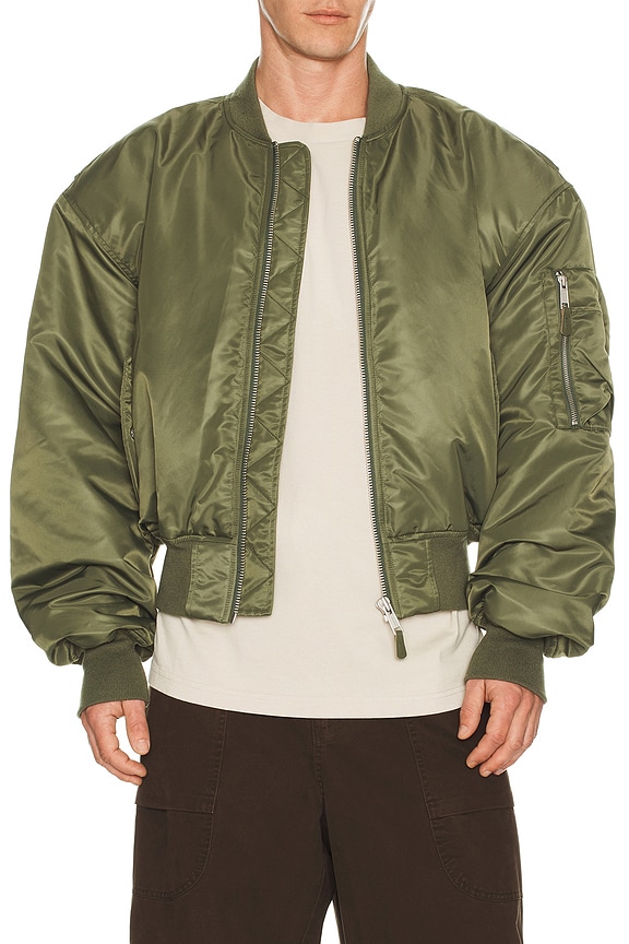ジャケット・アウター AMBUSH PADDED REVERSIBLE JACKET MA-1 Ambush Padded Reversible Jacket in Olive | FWRD