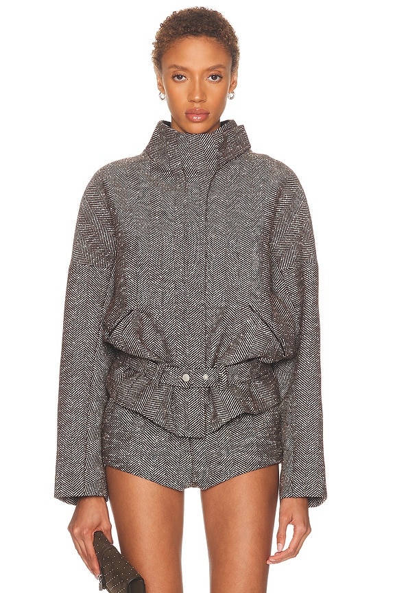 Stella McCartney Zipped Jacket in Chocolate & Cream | FWRD