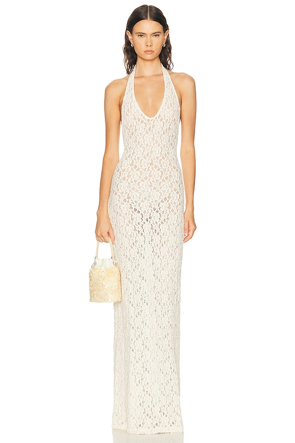 cult gaia tyra crochet dress NWT Cult Gaia Tyra Cutout Crochet Midi Dress Swim Cover Up Sz Medium Jaipur $489