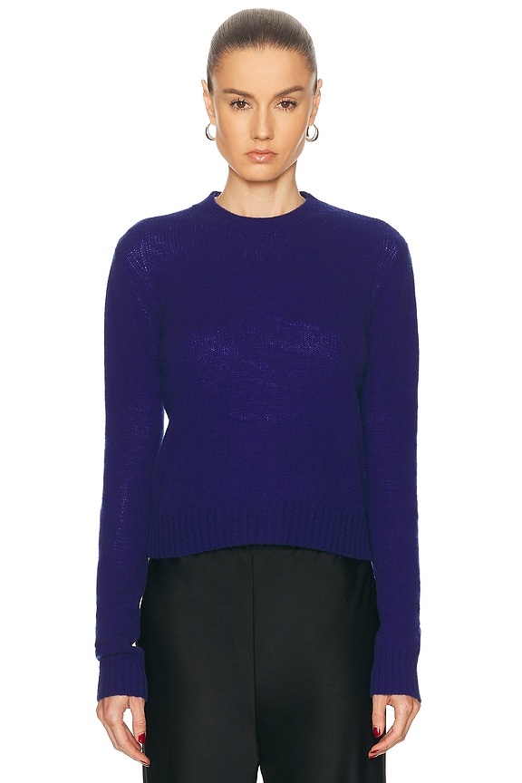 Acne Studios Lightweight Knit Sweater in Dark Purple | FWRD