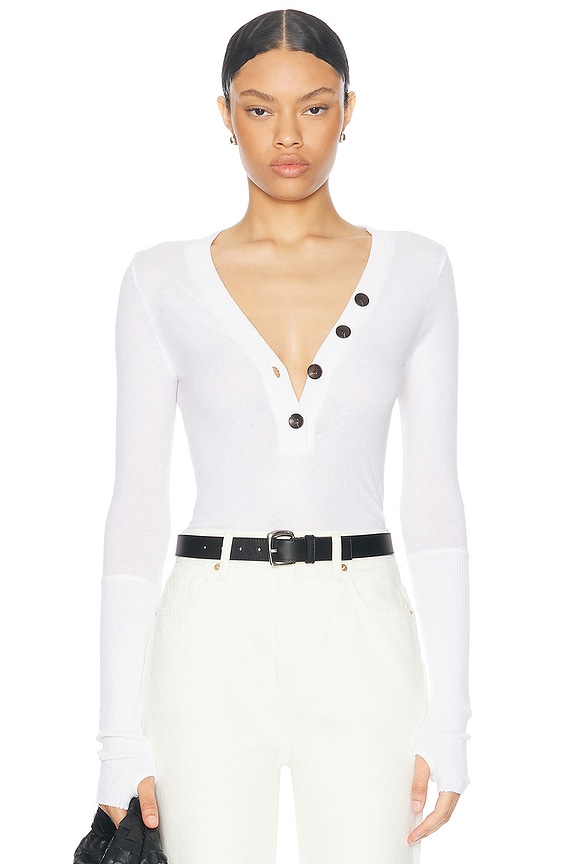 miyu♡ ALIX NYC Monterey Bodysuit in White | FWRD