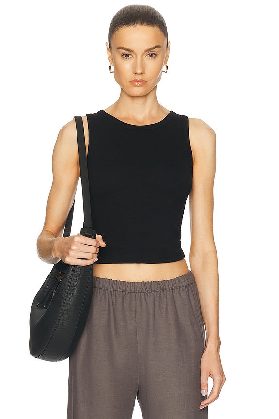 Miu Miu Cropped Tank Top in Militare | FWRD
