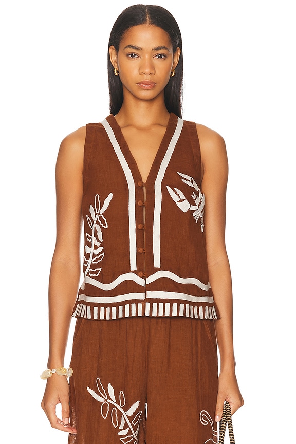 RE/DONE Argyle Vest in Red Combo | FWRD