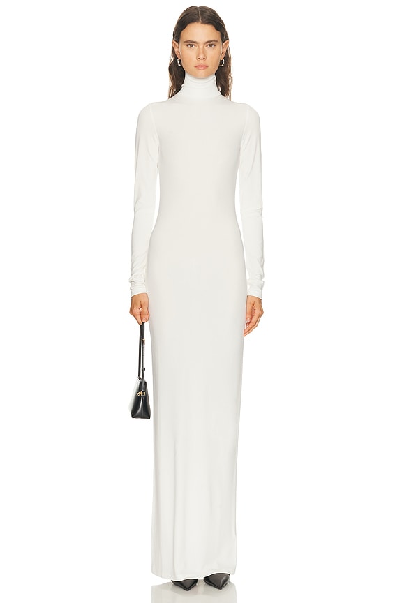 Eterne Long Sleeve Turtleneck Maxi Dress in Beige - Size L Eterne Long Sleeve Turtleneck Maxi Dress in Beige - Size L
