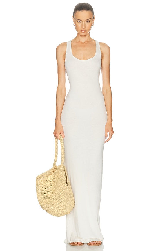 Eterne Halter Maxi Dress in Cream | FWRD Eterne Halter Maxi Dress in Cream | FWRD