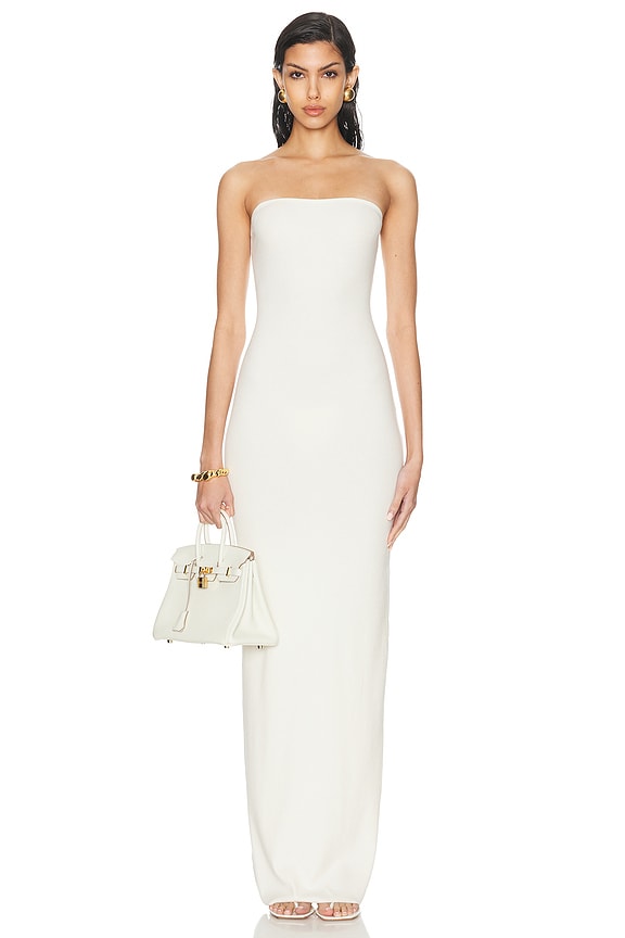 rick owens white dress Aphrodite Cape-Effect Cotton-Blend Gown in REVEALING THE SIDE BODY AND LEG Now online is a black