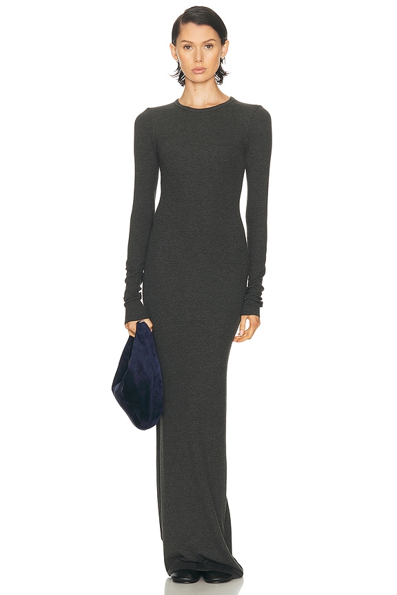 chinese dress ladies Heather Grey Off Shoulder Long Sleeve Maternity Maxi Dress