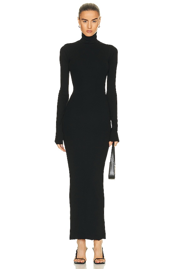 Balenciaga Spiral Maxi Dress in Black | FWRD