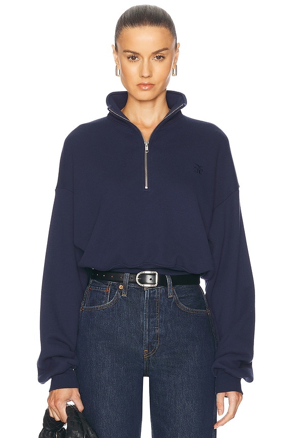 R13 Balloon Zip Up Hoodie in Black | FWRD