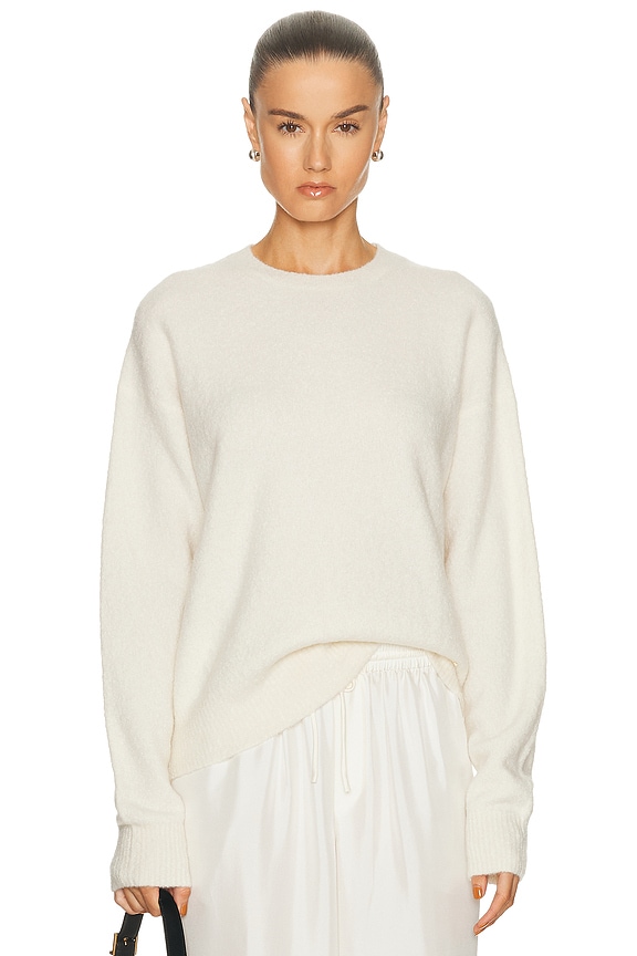WARDROBE.NYC x Hailey Bieber Hb Knit Sweater in Off White | FWRD