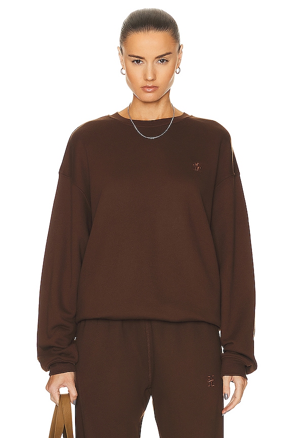 Acne Studios Fairview Face Sweatshirt in Dark Orange | FWRD