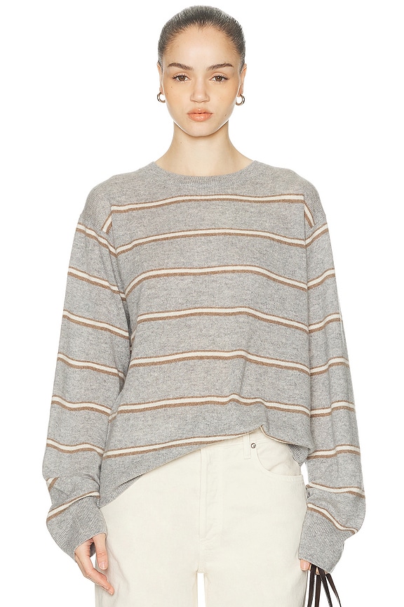Raf Simons Cropped RS Knit Sweater in Grey | FWRD
