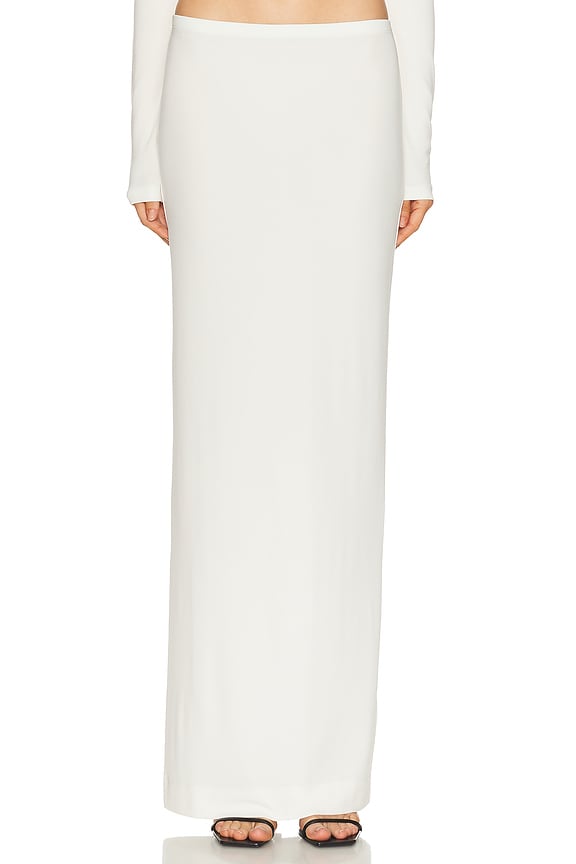 AEXAE Linen Column Maxi Skirt in White | FWRD