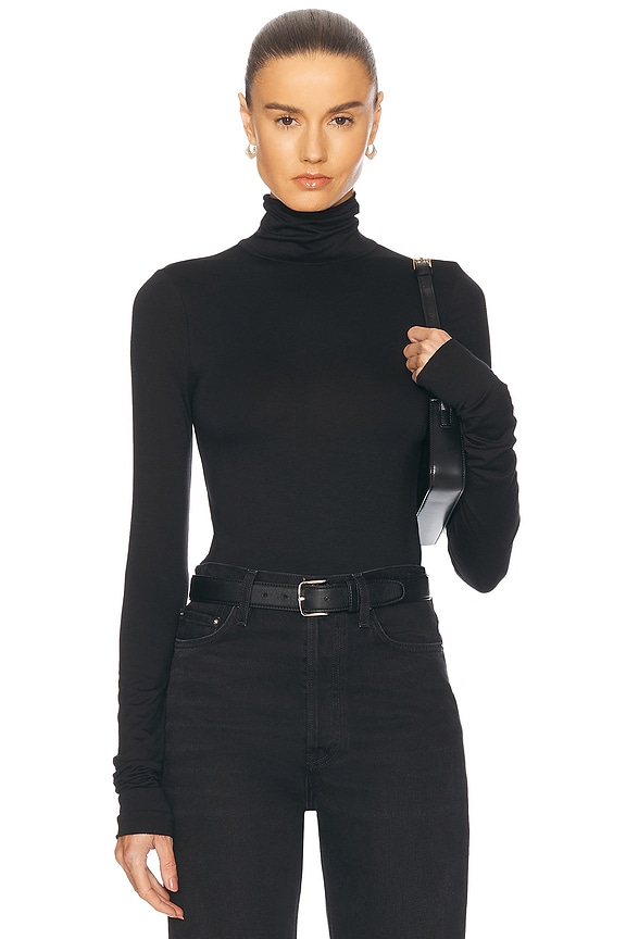Acne Studios Turtleneck Knit Top in Light Green | FWRD Acne Studios Turtleneck Knit Top in Light Green | FWRD