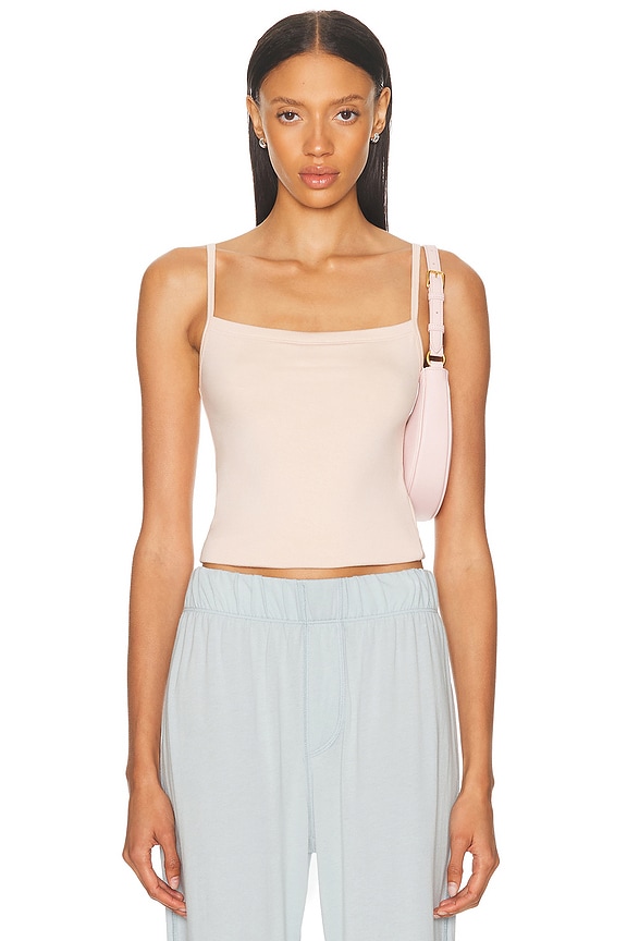 Alexander Wang Cropped Corset Bra Top in Safari | FWRD