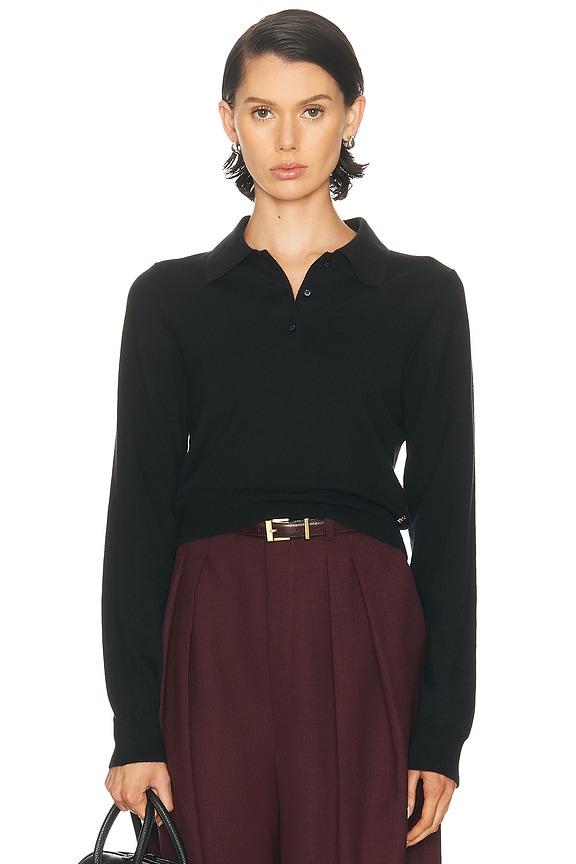 トップス tomoelbee Toteme Novale Blouse in Black | FWRD