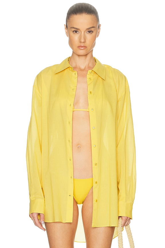 KHAITE Collie Top in Flax | FWRD