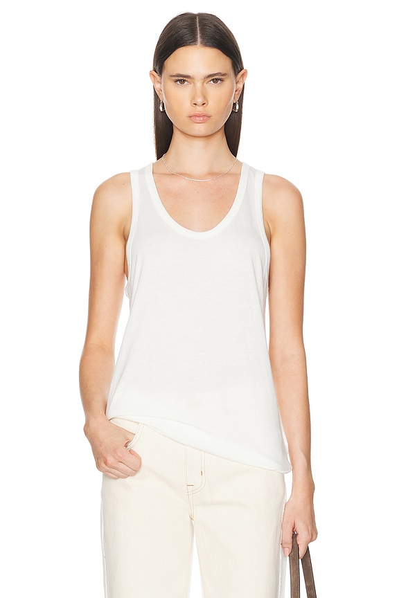 Jean Paul Gaultier Overall Buckle Tank Top in White | FWRD
