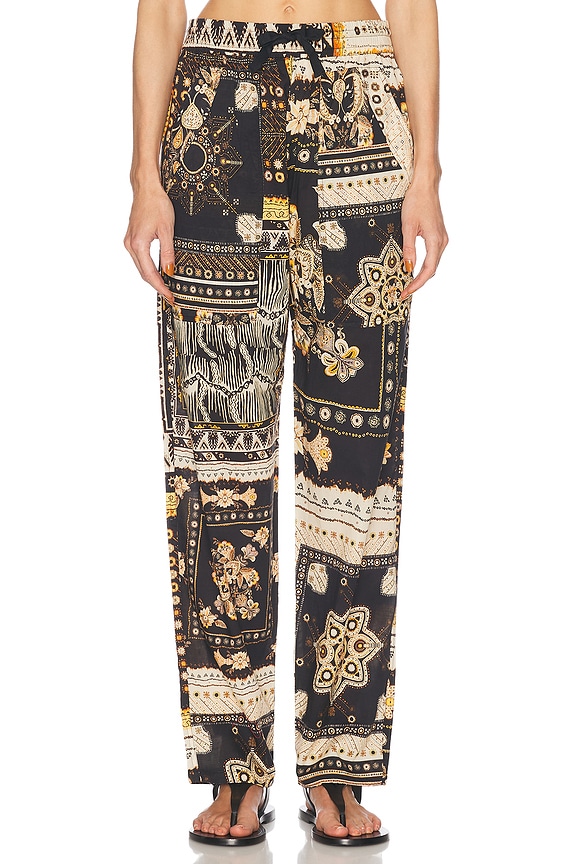Isabel Marant Etoile Feyza Top in Black & Ochre | FWRD