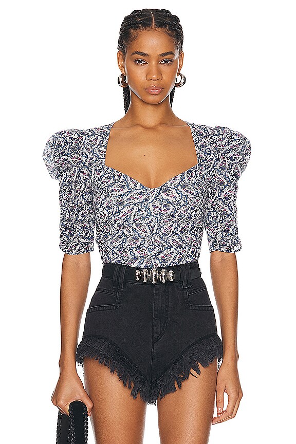 Isabel Marant Eddie Top in Lavender | FWRD