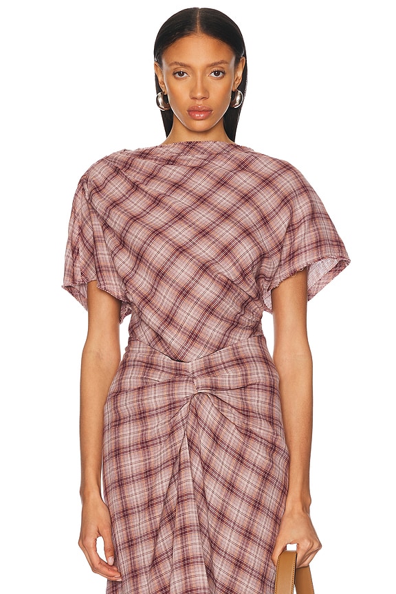 Isabel Marant Etoile Tilda Top in Midnight & Red | FWRD