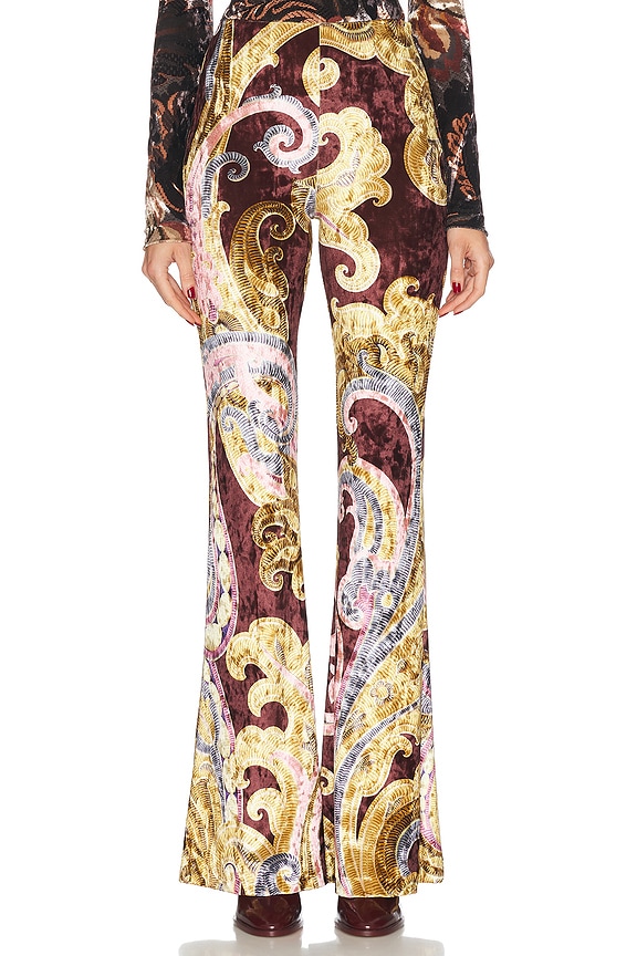 MSGM Snake Print Pant in Fuchsia | FWRD