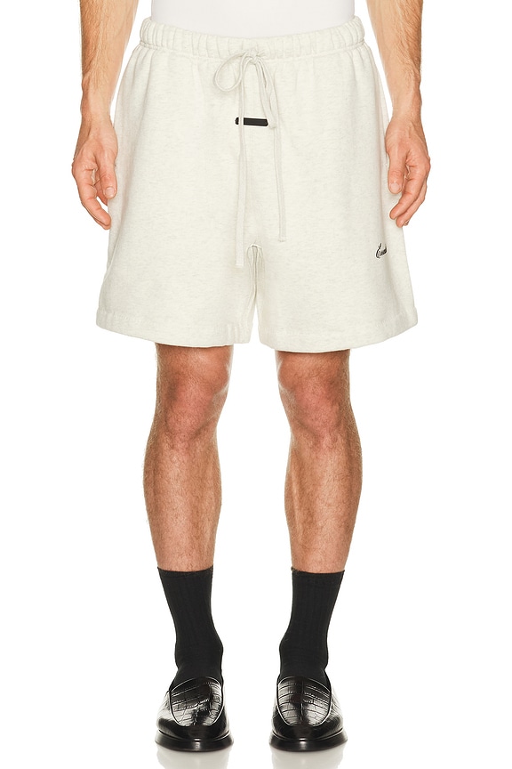 Fear of God ESSENTIALS Soccer Fleece Shorts in Homestead Heather