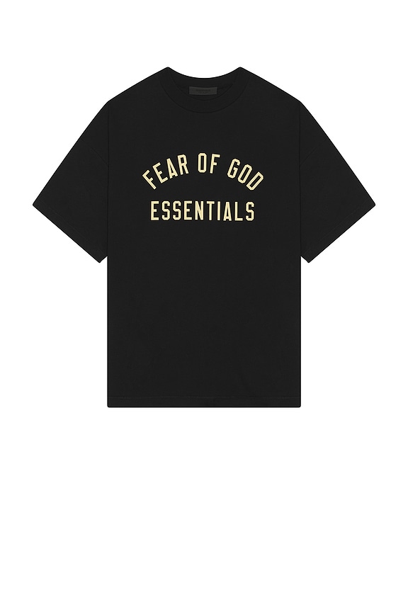 Fear of God ESSENTIALS Jersey Crewneck Tee in Military | FWRD