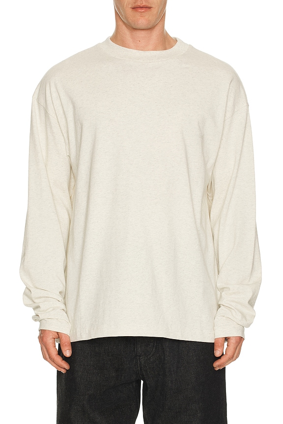 Gosha Rubchinskiy Oversized Long Sleeve Logo Tee in Grey | FWRD