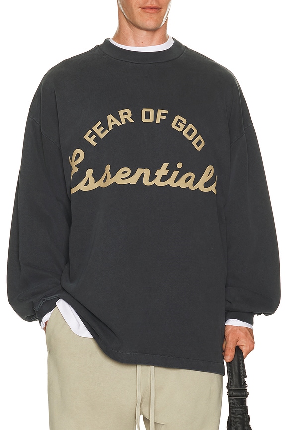 Fear of God x Warren Lotas Heavy Jersey Long Sleeve Tee in Black
