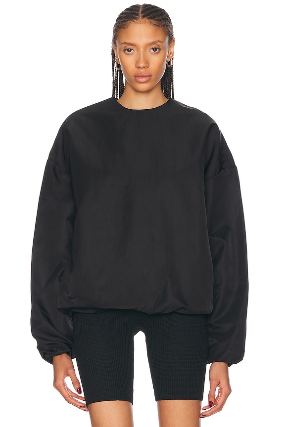 Balenciaga Small Zip Up Hoodie in Washed Black | FWRD