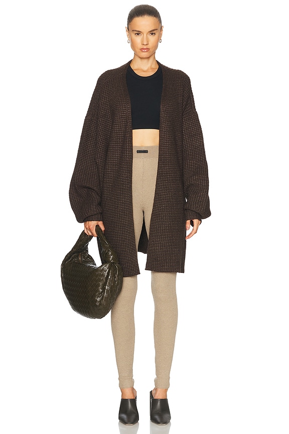 Rick Owens Wrap Cardigan in Dust | FWRD Rick Owens Wrap Cardigan in Dust | FWRD