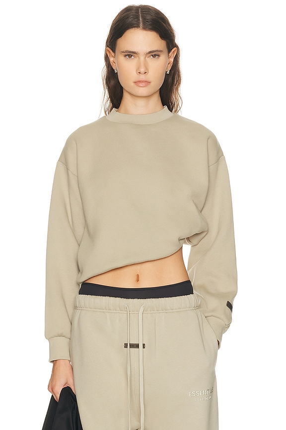YEEZY Season 3 Destroyed Crop Military Rib Sweater with Patches in