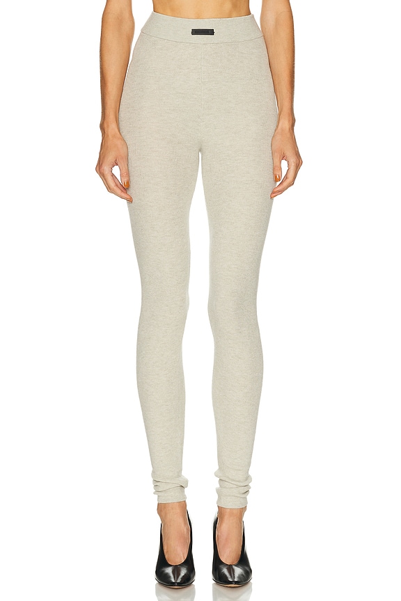 Helsa The Extra Long Jersey Legging in Heather Grey | FWRD