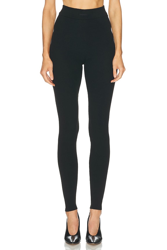 Miu Miu Jersey Stitch Legging in Nero | FWRD