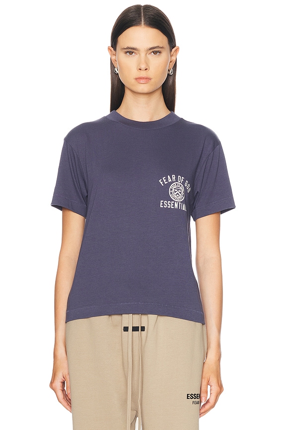 Balenciaga Medium Fit T-Shirt in Deep Purple & Black | FWRD