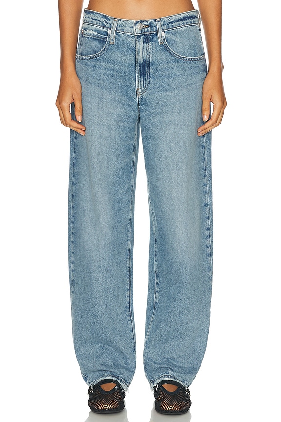 THE ATTICO Fern Long Pant in Blue Bleach | FWRD