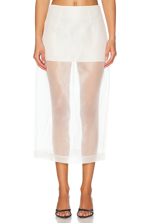 Zimmermann Rhiannon Crochet Skirt in Cream & Black | FWRD