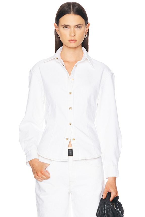 KHAITE Leith Top in White in Ivory | FWRD