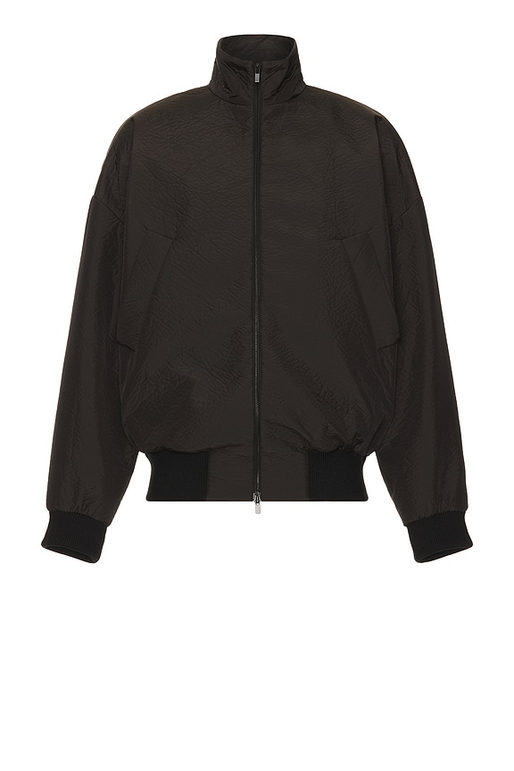 ★OY★EMBROIDERED LOGO NYLON TRACK TOP - NAVY★正規品/人気 OFF-WHITE Outline Diag Nylon Track Top in Black | FWRD