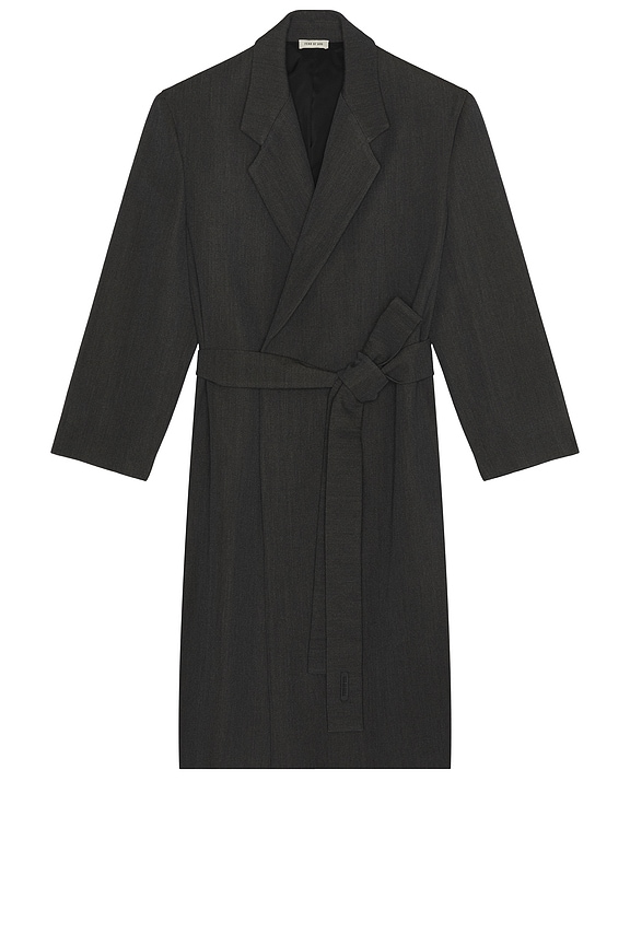 Fear of God High Twist Wool High Neck Trench in Black | FWRD