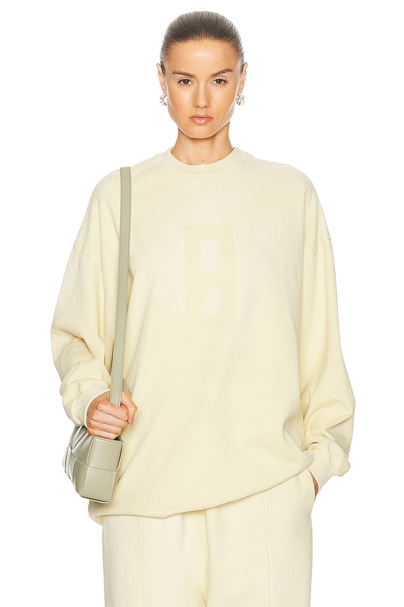Tシャツ・カットソー Fear of God Embroidered 8 Milano Tee / Dune Fear of God Embroidered 8 Milano Tee in Dune | FWRD